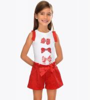 Pantaloni scurti rosii 3201-17